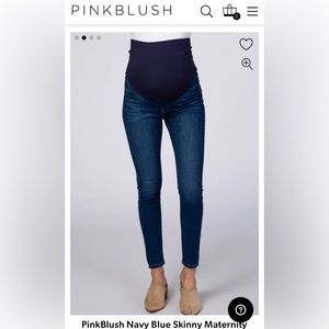 PinkBlush Navy Blue Skinny Maternity Jeans Size 27